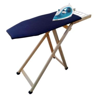 Imagem de Tábua De Passar Roupas Estampas Floridas Com Pés Dobrável De Madeira S