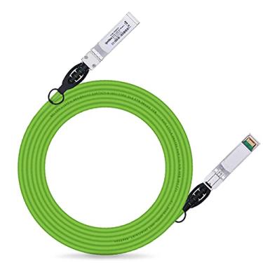 Imagem de ipolex Cabo colorido SFP+ Twinax de 10 G, cabo passivo de cobre (DAC), 5 m (16,4 pés) em verde, para Cisco SFP-H10GB-CU5M, Meraki, Ubiquiti, Mikrotik, Intel, Fortinet, Netgear, D-Link, Supermicro
