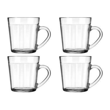 Imagem de Jogo de Copos de Vidro 4 Peças 270ml - Nadir Caneca