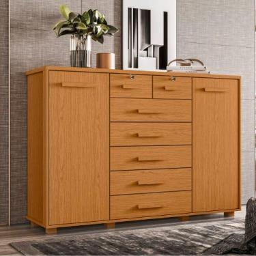 Imagem de Cômoda 2 Portas 7 Gavetas Fontana Albatroz, Cinamomo