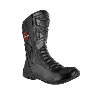 Imagem de Bota Motociclista Masculina Couro Cano Alto Palmilha Macia - Bell Boot