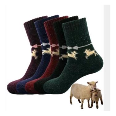Imagem de 4 Pares Meia  Térmica 70%  LÃ   Had socks   Feminina  ADULTO Serve  N 