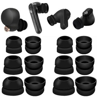 Imagem de JNSA Pontas de fone de ouvido de flange dupla antiderrapante com isolamento de ruído compatíveis com Sony WF-1000XM5/XM4, JBLvibe 200TWS, fones de ouvido Soundcore TWS, cabe na capa TWS, P/M/G 6