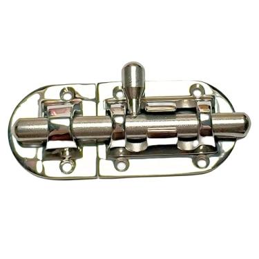 Imagem de Fechadura de porta de armário longa de aço inoxidável 316 trava deslizante de segurança marítima para porta de barco/janela/escotilha (6 cm x 3 cm)