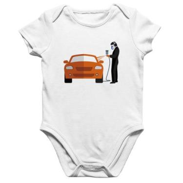 Imagem de Body Bebê Algodão Pintor Automotivo - Foca na Moda, Branco, M