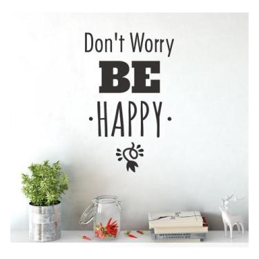 Imagem de Adesivo De Parede Decorativo Frase Don't Worry Be Happy - DEKAL IMPRES
