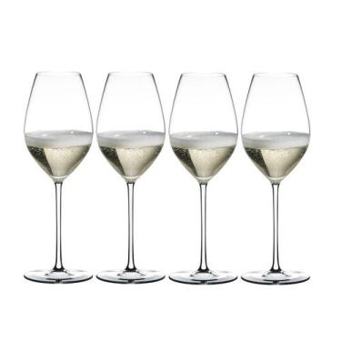 Imagem de Kit 4 Taças de Champagne Fatto a Mano Haste Colorida Riedel, Branco
