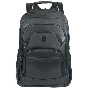 Imagem de Mochila Reforçada Couro Alça Cabo de Aço Passeio Escola Trabalho Cabo 