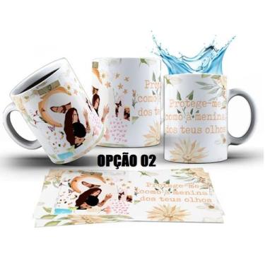 Imagem de Caneca 325ml Isadora Pompeo Seja Forte e corajoso - LARANJA E MIMOS