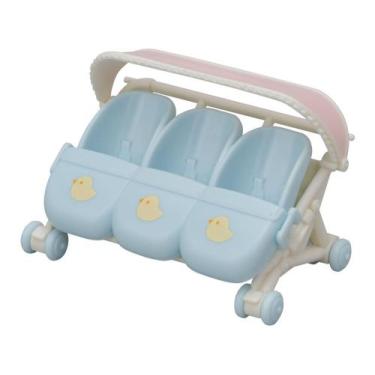 Imagem de Kit Acessórios para Boneca Sylvanian Families - Carrinho para Trigêmeo