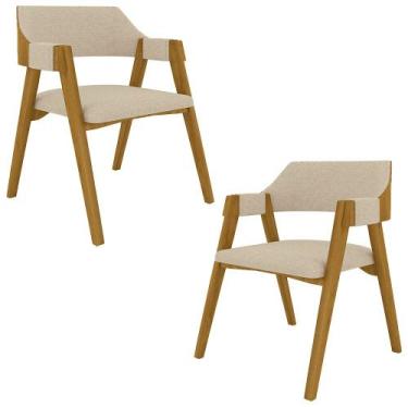 Imagem de Kit 2 Cadeiras Sala de Jantar e Jogos Carteados Madeira Maciça Poker L