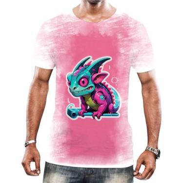 Imagem de Camisa Camiseta Tshirt Animais Cyberpunk Camaleão Repteis 2 - Enjoy Sh