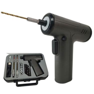 Imagem de Chave de Fenda Eletrica 29 Bits Parafusadeira Furadeira Maleta Bateria