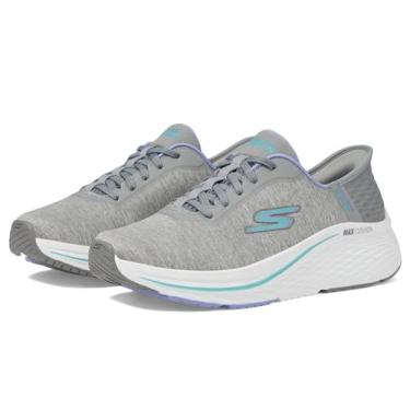 Imagem de Skechers Tênis feminino Max Cushion Elite 2.0 Prevail Hands Free Slip-ins, Cinza/azul, 7.5 Wide