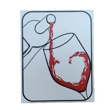 Imagem de Znet3D Arte de parede moderna – "O coração do vinho" – Imagem de plástico sólido 25 x 20 cm com cores vibrantes e design durável de perfil baixo de 4 mm – Linda decoração de casa ou escritório – Vinho