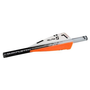 Imagem de New Archery Products NAP Quikfletch Besta Hellfire de 7,6 cm (pacote com 6), laranja