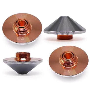 Imagem de FONLAND 10 bocais a laser, duplo cromado, diâmetro: 28 mm, calibre de 1,5 mm, calibre 1,5 mm, para máquina de corte e gravador a laser de fibra WSX HANS