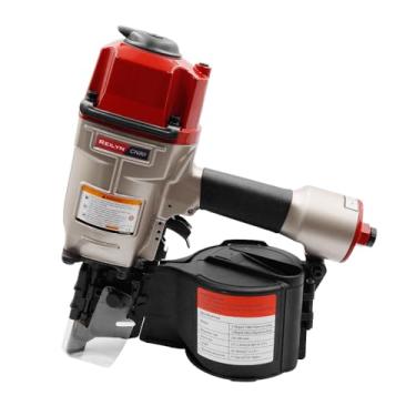 Imagem de Reilyn Pregador de revestimento de bobina CN80, pistola de pregos pneumática industrial de 5 cm a 3-1/10.2 cm, prego de revestimento de 15 graus para revestimento de revestimento de madeira e decks