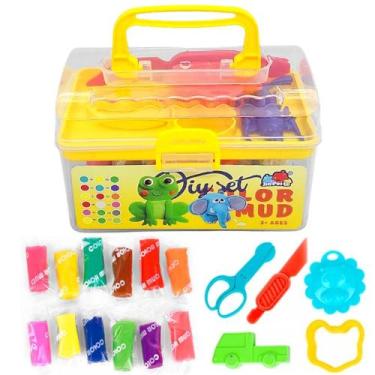 Imagem de Pote com Massinhas de Brinquedo Infantil Maleta + Acessórios - Goal Ki