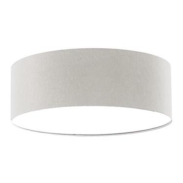 Imagem de Luminária Plafon Redondo Cúpula em Tecido 40x15 Cor:Cinza5945