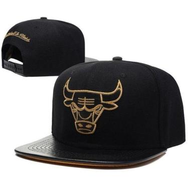Imagem de Boné NBA Chicago Bulls- Aba Reta Snapback Metchell & Ness - Unissex-Unissex