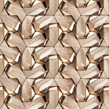 Imagem de Papel De Parede Decorativo Autocolante Madeira 3D 1,50m - Dekal Decor