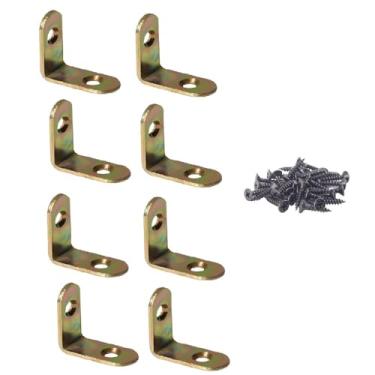 Imagem de Kit 8 Cantoneira 2,5 cm Aço Para Móveis com Parafusos