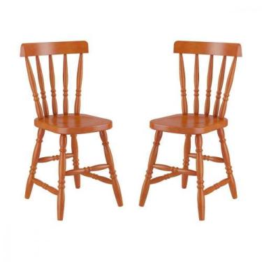 Imagem de Conjunto 2 Cadeiras De Jantar Piratini Mel Viero Mel - VIERO MÓVEIS