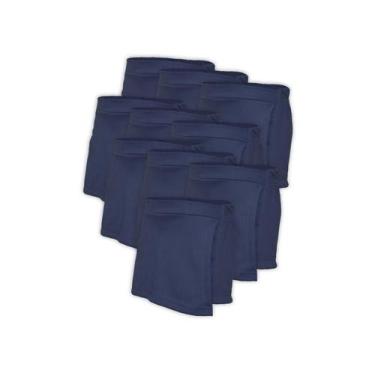 Imagem de Kit 10 Short Saia Infantil Helanca Azul Marinho - Del France, 02