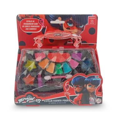 Imagem de Maleta Maquiagem Infantil Crianças + Batom Sombra Esmalte Lady-Bug