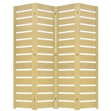 Imagem de Biombo Slim Divisória de Ambiente Sanfonado MDF Painel Separador (4, Horizontal)