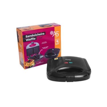 Imagem de Mini Sanduicheira De Waffle Pequena 110/220 Volt Duas Chapas - A5, 110