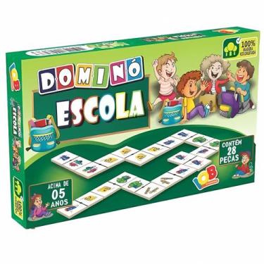 Imagem de Dominó Escola 28 Peças Madeira - IOB
