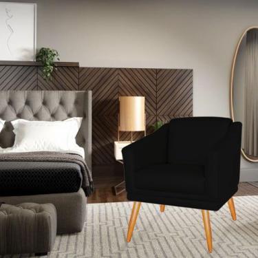 Imagem de Poltrona Decorativa San Diego  Preto Visammer Decor