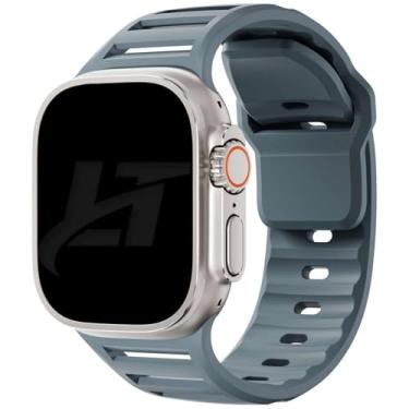 Imagem de Pulseira AirFlow LTimports compativel com Apple Watch Ultra 2 49mm, Watch 46mm S10, Watch 45mm S9/8/7, Watch 44mm S6/5/4/SE, Apple Watch 42mm S3/2/1 (LT-Azul-rock)