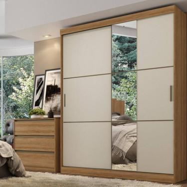 Imagem de Guarda Roupa Solteiro Flex com Espelho 2 Portas de Correr Comfort Glass THB