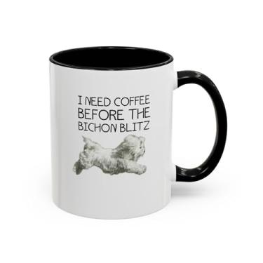 Imagem de Caneca de café engraçada Bichon Frise, presente para amantes de animais de estimação, caneca para mãe de cachorro, humor Bichon Blitz, presente para amantes de café