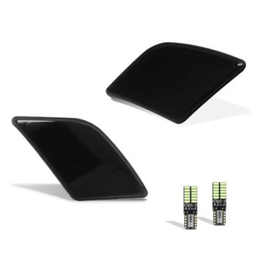 Imagem de MODIPIM Marcador lateral dianteiro fumê com luzes LED azul gelo para Benz W204 C250 C300 C-Class 2008-2011