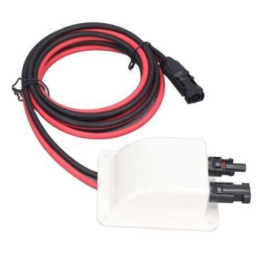 Imagem de Caixa de Entrada Glândula de Entrada Dupla Solar Caixa à Prova d'água para Telhado de RV e Aplicações Marítimas Com Cordão de Extensão de 2m 10AWG para Acampar e Viajar