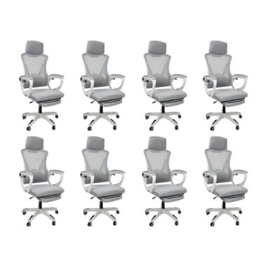 Imagem de Oficial Webshop - Kit 8 Cadeiras de Escritório Presidente Executiva Oficial Supreme Cinza