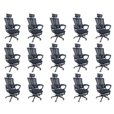 Imagem de Oficial Webshop - Kit 15 Cadeiras de Escritório Presidente Executiva Oficial Paris Preto