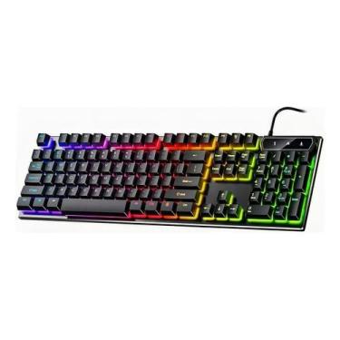 Imagem de Teclado Gamer Semi Mecânico Led Rgb Abnt2 Usb Pc Ps4 Xbox - drop2