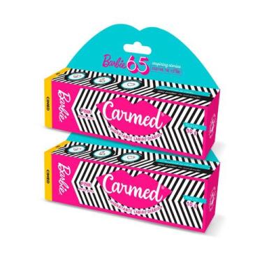Imagem de Kit 2 Unidades Hidratante Labial Carmed Barbie Barbie Pink Efeito Glos