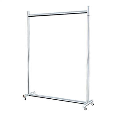 Imagem de LIFOND Suporte para roupas, trilho sobre rodas, suporte independente de metal resistente, fácil de montar para armazenamento de roupas, suporte de exibição para decoração de quarto B