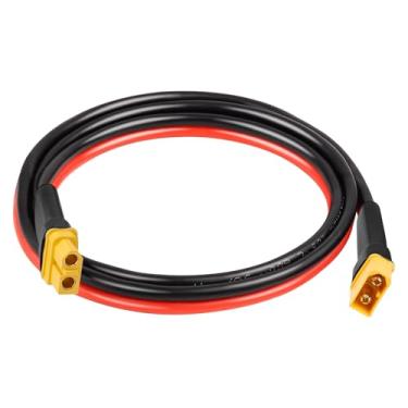 Imagem de Cabo de extensão XT60 10AWG 3FT 2 3 5 10 15 20 25 30 35 40 50 75 100FT XT60 conector fêmea para macho para estação de energia portátil painel solar RC bateria