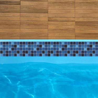 Imagem de Adesivo Piscina Borda 100cmx30cm 1und azul mamorizado - lene adesivos,
