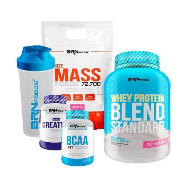 Imagem de Kit Size Mass 3Kg+ Blend Standard 2Kg+ Creatina 100G - Brn Foods
