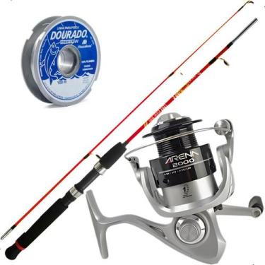 Imagem de Kit Vara 1,80m  Molinete Arena 2000 Marine Sports  Linha - Marca