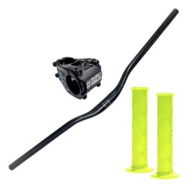 Imagem de Kit Guidão Mesa Manoplas Wheeling Freeride Grau Gios Naja - Prazer Em 