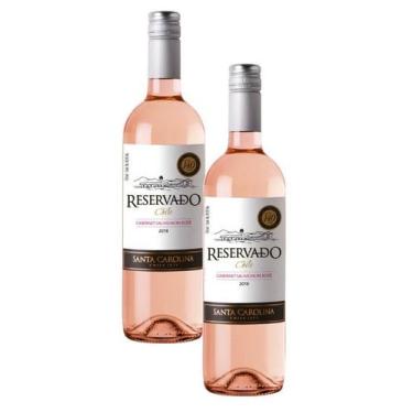 Imagem de kit 2 Vinho Santa Carolina Reservado Rosé 750ml